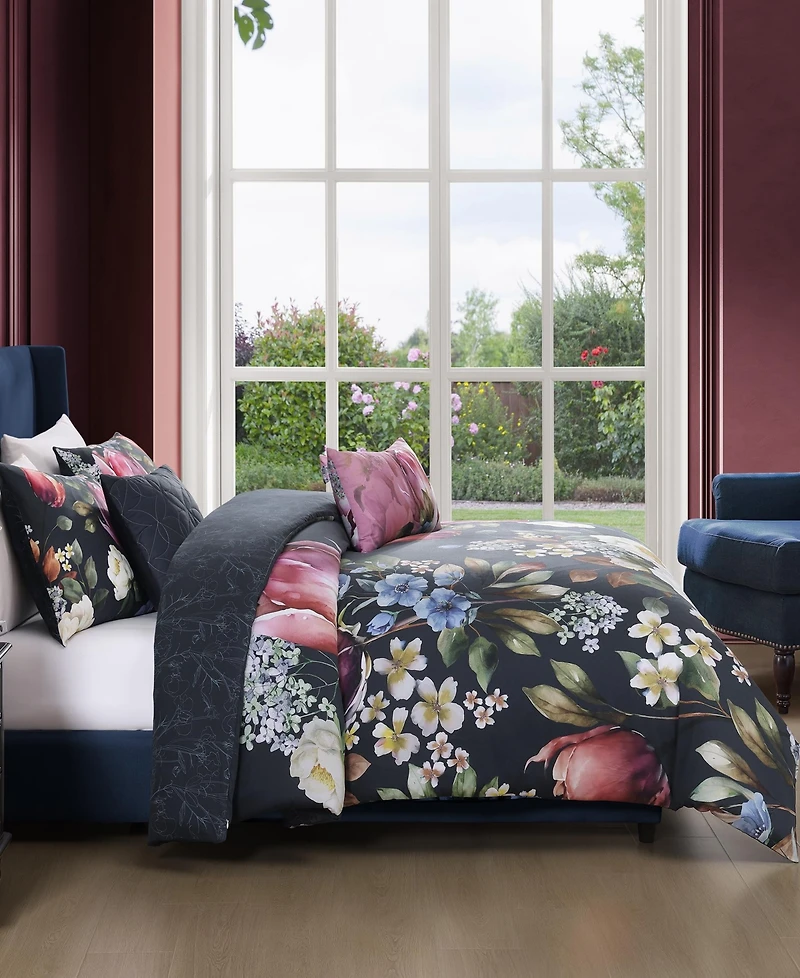 Bebejan Renaissance Bedding 100% Cotton Sateen 5 Piece Queen Size Reversible Comforter Set