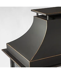 Streamdale Steel wood outdoor fireplace garden wood burning chimney