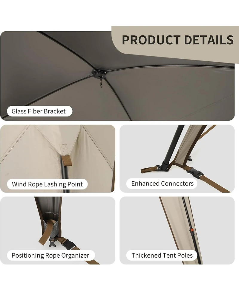 Naturehike Cloud Boundar Camping Sun Shelter, 60S Easy Setup Instant Pop up Canopy Tent for Sporting Events, Tailgating, Camping, Outdoor Activities