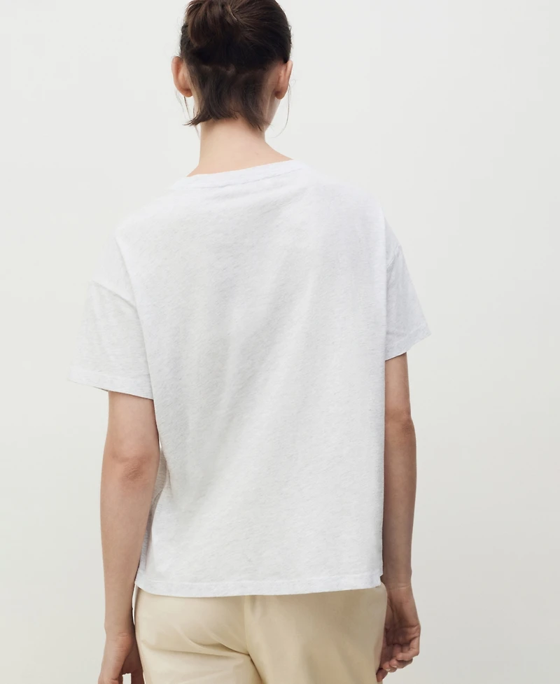 Mango Women's Short-Sleeved Cotton T-Shirt