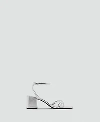 Mango Women's Crossed Strap Heeled Sandals