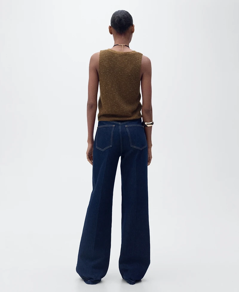 Mango Women's Buttoned Chunky Knit Sweater Vest