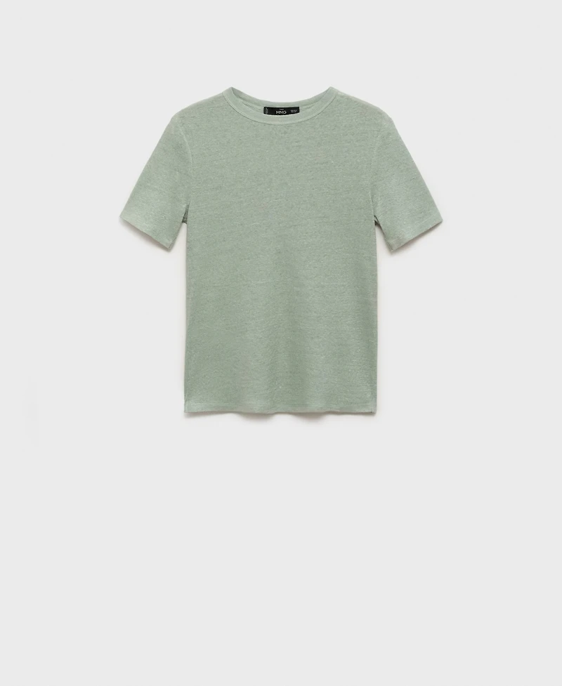 Mango Women's Short-Sleeved Linen T-Shirt