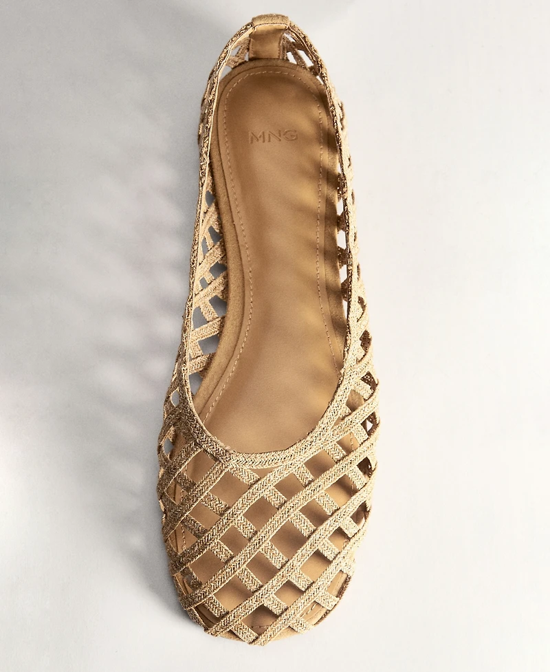 Mango Women's Natural Fiber Ballerinas Shoes