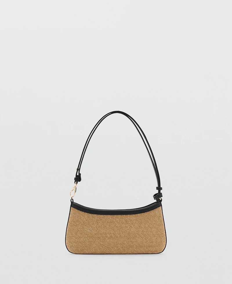 Mango Women's Natural Fiber Shoulder Bag
