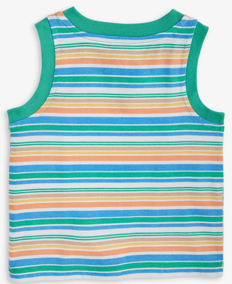 Baby Boys Striped Henley Tank Top, Exclusively at Macy's
