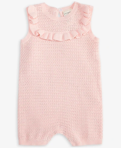 First Impressions Baby Girls Pointelle Cotton Ruffled Romper, Exclusively at Macy's