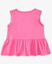 First Impressions Baby Girls Solid Rib Ruffled Tank Top, Exclusively at Macy's