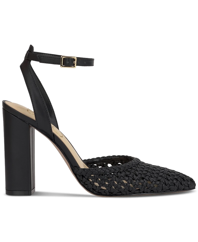 Jessica Simpson Women's Nariro Block-Heel Woven Pumps