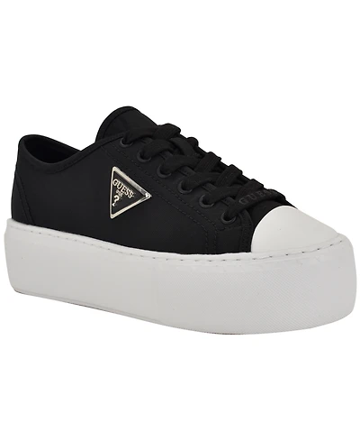 Guess Women's Joezi Triangle Logo Platform Lace-Up Sneakers