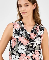 Kasper Women's Cowlneck Sleeveless Top
