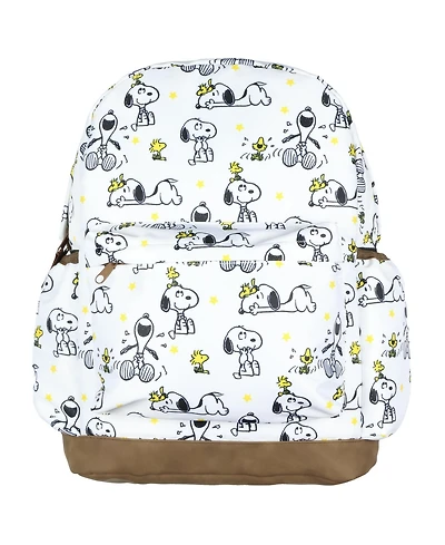 Peanuts Backpack Snoopy and Woodstock All-Over Tossed Print School Book Bag