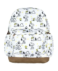 Peanuts Backpack Snoopy and Woodstock All-Over Tossed Print School Book Bag