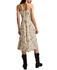 Lucky Brand Women's Simone Printed Midi Slip Dress
