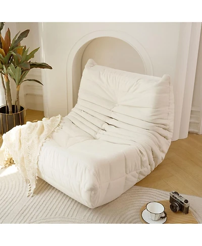 Floor Bean Bag Chair for Adults with Memory Foam Support Armless Lounger Sofa for Home Office Apartment or Gaming Room-The Pop Home