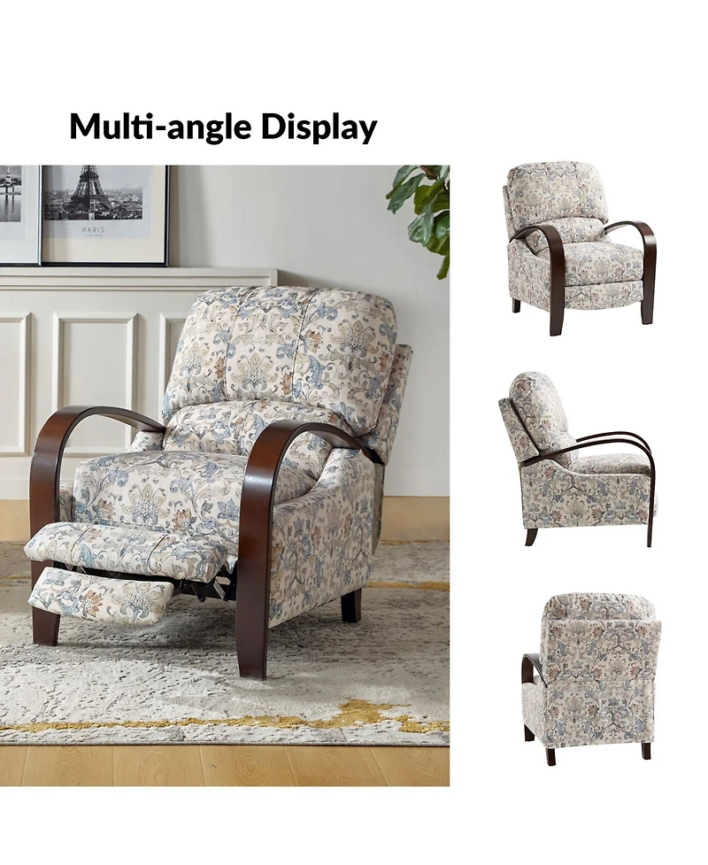 Rita Floral Upholstered Standard Manual Recliner