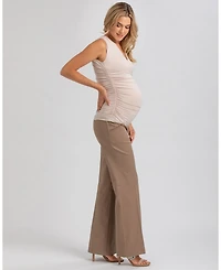 Pietro Brunelli Maternity Maternity Sleeveless Dolce Blouse with V-Neck and Side Ruching