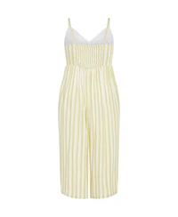 City Chic Plus Lara Stripe Jumpsuit