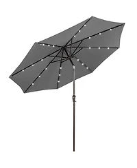 Gymax 10FT Solar Umbrella Led Market Steel Tilt w/ Crank Patio