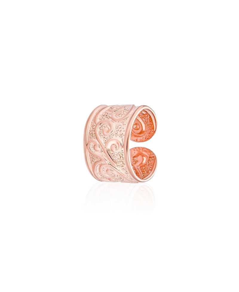 Bling Jewelry Set of 4 Boho Celtic Knot Triskele Ear Cuff Cartilage Earring Rose Gold Plated