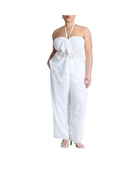Eloquii Women's Textured Jacquard Pants
