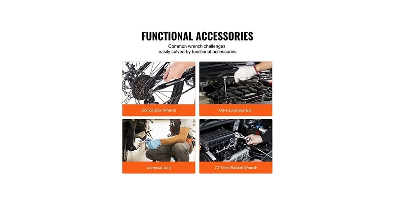 Mechanics Tool Set And Socket Set, Drive Deep And Standard Sockets, 145 Pcs Sae And Metric Mechanic Tool Kit With Bits, Combination Wrench, Hex Wrench