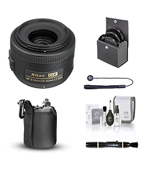 Nikon 35mm f/1.8G Dx Af-s Nikkor Lens, Bundle with ProOptic 52mm Filter Kit, Lens Case, Lens Cleaner, Cleaning Kit, Lens Cap Tether