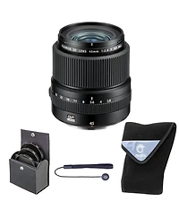 Fujifilm Gf 45mm f/2.8 R Wr Lens, Bundle with 62mm Digital Essentials Filter Kit and 15x15" Lens Wrap