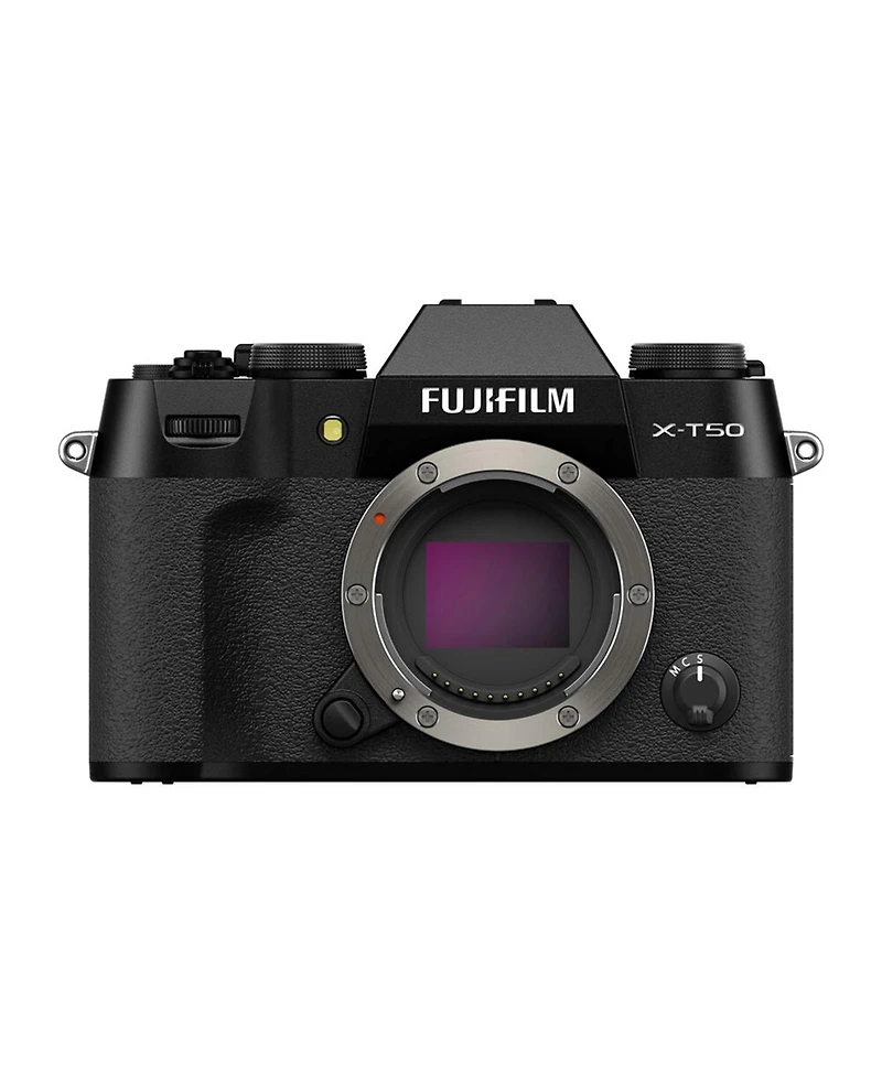 Fujifilm X-T50 Mirrorless Camera, Black, Bundle with 64GB Sdxc Memory Card and Shoulder Bag