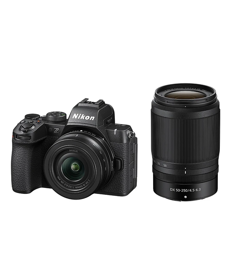 Nikon Z50II Mirrorless Camera with Nikkor Z Dx 16-50mm f/3.5-6.3 Vr & Z Dx 50-250mm f/4.5-6.3 Vr Lenses, Bundle with 128GB Memory Card, 46mm and 62mm