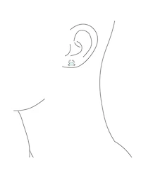 Bling Jewelry Set of 2 Small Created Blue White Opal Crab Stud Earrings Sterling Silver