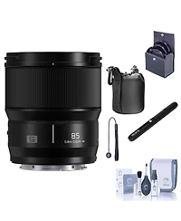 Panasonic Lumix S 85mm f/1.8 Lens for L Mount, Bundle with ProOptic 67mm Filter Kit, Pouch, Lens Cleaner, Cleaning Kit, Lens Cap Tether