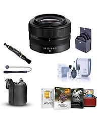 Nikon Nikkor Z 24-50mm f/4-6.3 Lens, Bundle with Bower 52mm Video Filter Kit, Mac Software Kit, Soft Lens Pouch, Lens Cleaner, Cleaning Kit, Universal