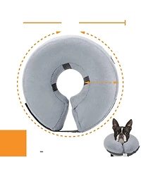 Bencmate Medium Protective Inflatable Pet Collar: Ergonomic, Soft, Vision-Friendly E-Collar