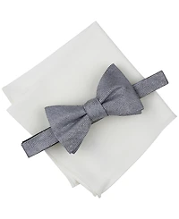 Bar Iii Men's Chevron Bow Tie & Solid Pocket Square Set, Exclusively at Macy's