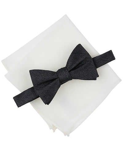Bar Iii Men's Chevron Bow Tie & Solid Pocket Square Set, Exclusively at Macy's