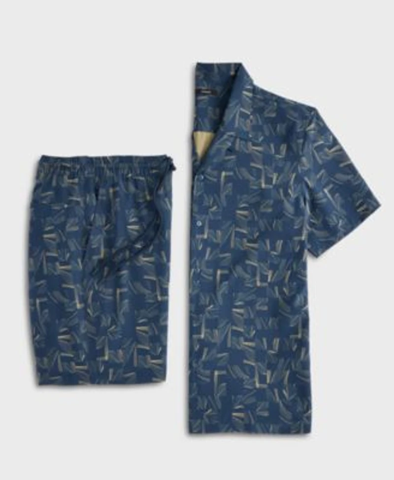 Alfani Mens Abstract Breeze Shirt Shorts Exclusively At Macys
