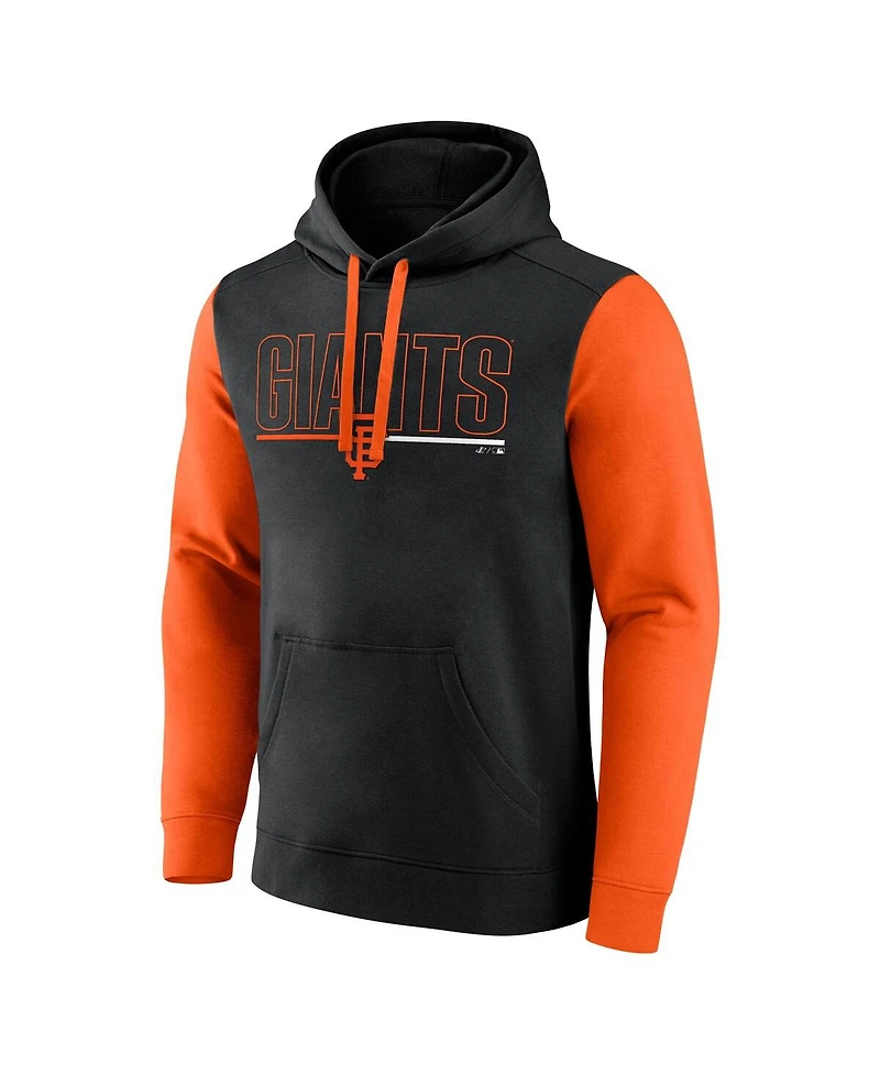 Fanatics Men's Black San Francisco Giants Outline Fleece Pullover Hoodie