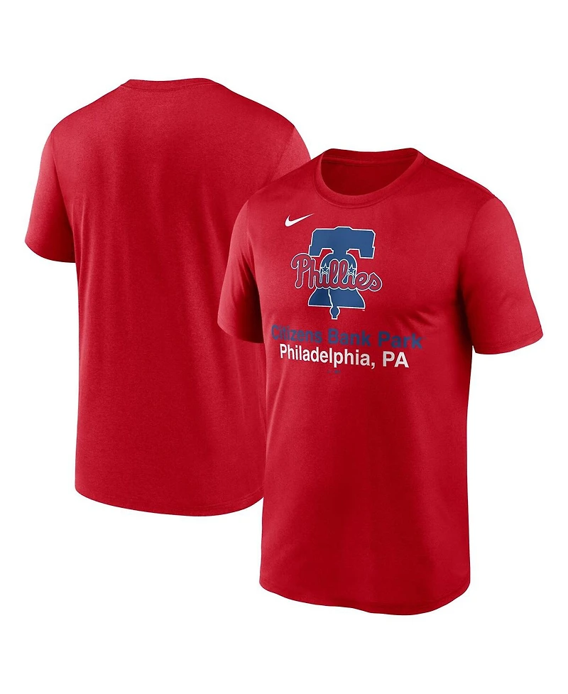 Nike Men's Red Philadelphia Phillies Stadium Legend Performance T-Shirt