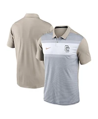 Nike Men's Gray/Oatmeal Washington Nationals 2025 City Connect Fashion Legacy Icon Vapor Performance Polo Shirt
