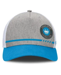 Fanatics Men's Heather Gray Charlotte Fc Low Block Trucker Adjustable Hat