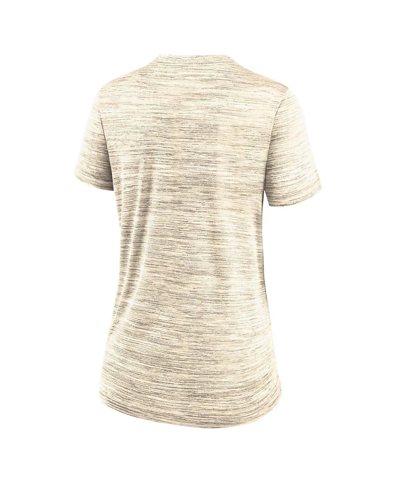 Nike Women's Cream Los Angeles Dodgers Authentic Collection City Connect Velocity Performance T-Shirt