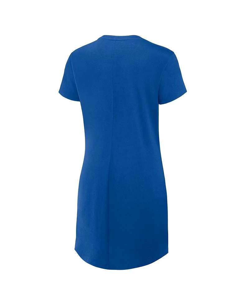 Fanatics Women's Royal Los Angeles Dodgers Relaxed fit Drape T-Shirt Dress