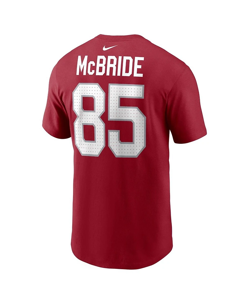 Nike Men's Trey McBride Cardinal Arizona Cardinals Name Number T-Shirt
