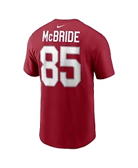 Nike Men's Trey McBride Cardinal Arizona Cardinals Name Number T-Shirt