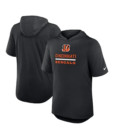 Nike Men's Black Cincinnati Bengals Lockup Tri-Blend Hoodie T-Shirt