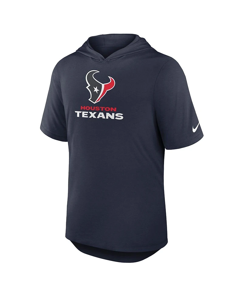 Nike Men's Navy Houston Texans Lockup Tri-Blend Hoodie T-Shirt