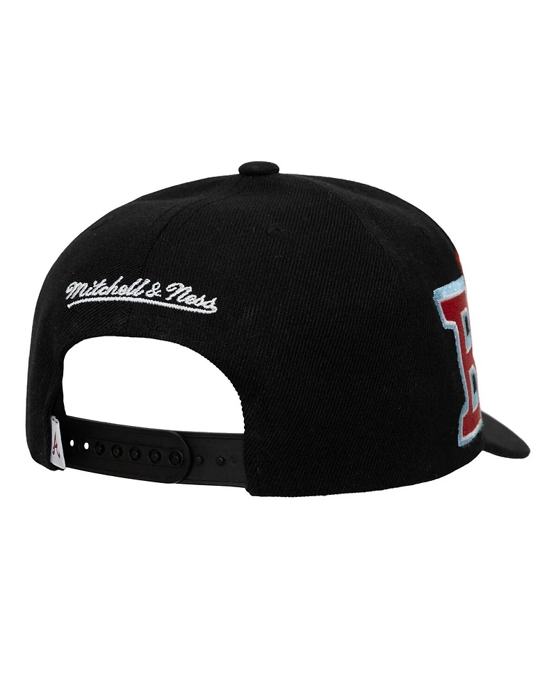 Mitchell & Ness Men's Black Atlanta Braves Hyper Type Pro Crown Snapback Hat