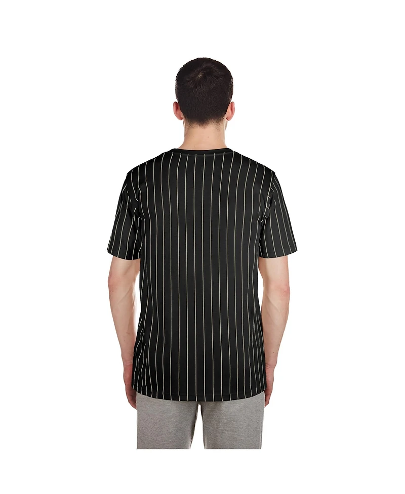 New Era Men's Black Pittsburgh Pirates Throwback Pinstripe T-Shirt