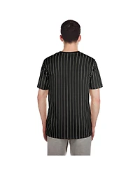 New Era Men's Black Pittsburgh Pirates Throwback Pinstripe T-Shirt